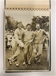 Vintage Ben Hogan Exhibition Photo Album Containing Thirteen Silver Gelatin Photos