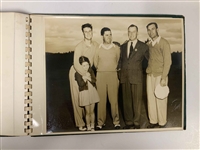 Vintage Ben Hogan Exhibition Photo Album Containing Thirteen Silver Gelatin Photos