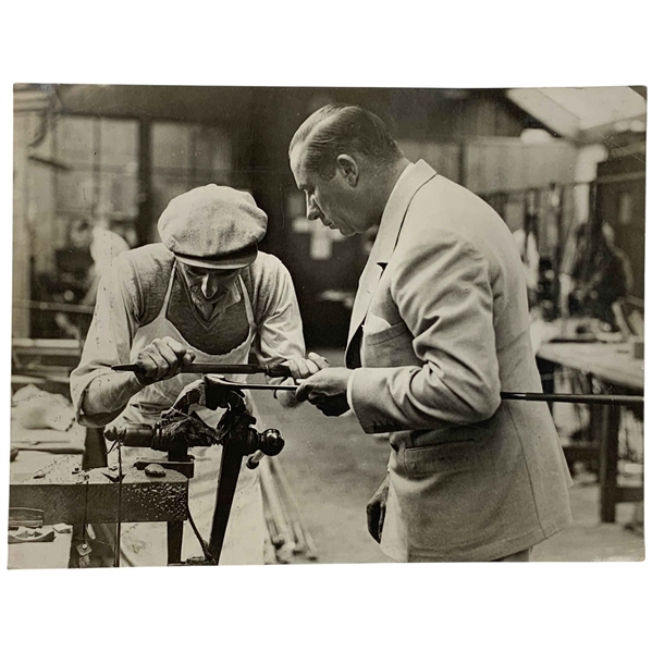 Walter Hagen Working on Club in Workshop Original Gelatin Photo by Photographer Gordon M. Smith