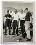 Arnold Palmer Hand-Signed Autograph Card and Vintage Golf Photograph Featuring The Big Three JSA ALOA