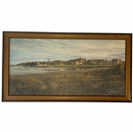 Graham Isom, St. Andrews Golf Course and Coastal Skyline with Craquelure Finish