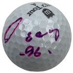 Boxer Oscar De La Hoya Signed Golf Ball w/ 96 Inscription JSA ALOA