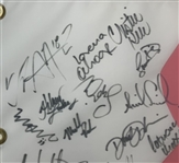 Donald Trump & LPGA Legends Signed Rally For A Cure Charity Golf Pin Flag - Framed JSA ALOA