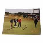 Arnold Palmer & Tom Watson Signed 1995 The Open 11x14 Oversize Original Photo JSA ALOA