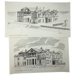 James Farish, A Pair of Pen and Ink Prints of the Royal and Ancient Golf Club, St. Andrews