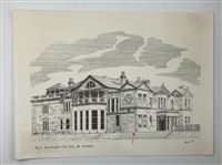James Farish, A Pair of Pen and Ink Prints of the Royal and Ancient Golf Club, St. Andrews