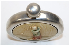 Alchemy Golf Theme Pewter Flask