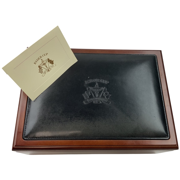 Jeff Roses 1999 Ryder Cup at The Country Club Stuart Kern Leather & Wood Cigar Humidor - The Shirt Designer