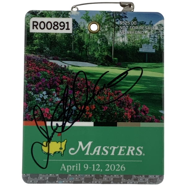 Rory Mcilroy Signed 2026 Masters SERIES Badge #R00891 JSA ALOA