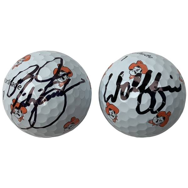 Rickie Fowler & Matthew Wolff Signed Oklahoma State Golf Balls JSA ALOA