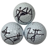 Zach Johnson, Adam Scott & Xander Schauffele Signed Golf Balls JSA ALOA