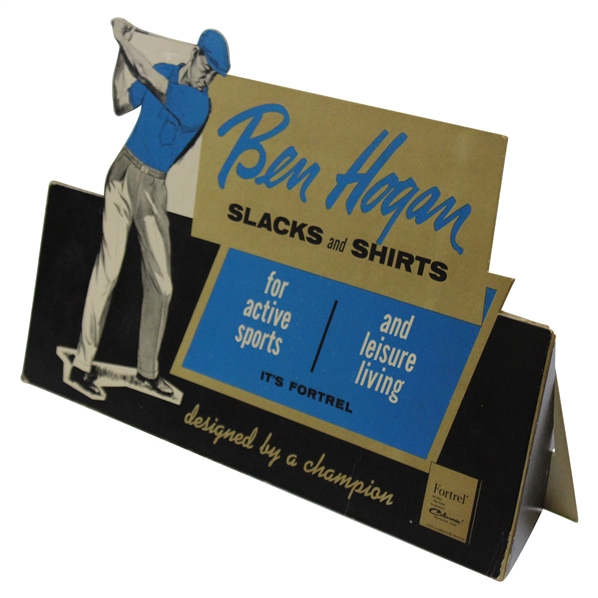 1950’s Ben Hogan Slacks & Shirts Cardboard Fold Out Standup Counter Promotional Ad Display