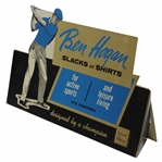 1950’s Ben Hogan Slacks & Shirts Cardboard Fold Out Standup Counter Promotional Ad Display