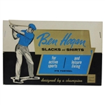 1950’s Ben Hogan Slacks & Shirts Cardboard Fold Out Standup Counter Promotional Ad Display