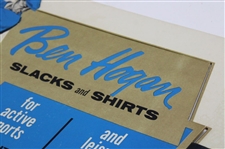 1950’s Ben Hogan Slacks & Shirts Cardboard Fold Out Standup Counter Promotional Ad Display