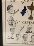 Nicklaus, Palmer, Nelson & Eleven (11) US Ryder Cup Captains Print - Framed JSA ALOA