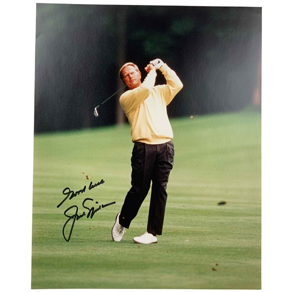 Jack Nicklaus Hand Signed 8x10 Color Photograph JSA ALOA