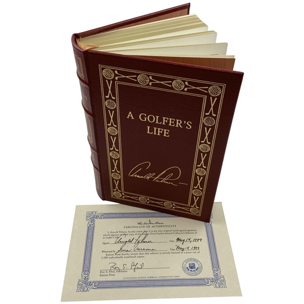 Arnold Palmer Signed A Golfers Life. The Easton Press, 1999. Limited Edition #1931/2500 JSA ALOA