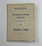Ben Hogan & Snead Signed Scored 1945 Exhibition at Shaughnessy Heights GC Scorecard JSA ALOA