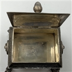 10th Hassan II Trophy of Golf Silver-Plated Footed Ornate Player Gift Jewelry Box