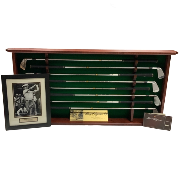 Ben Hogan Golden Anniversary Ltd Ed Iron Set Number 1017 of 1953 in Display w/ Photo & Nameplate