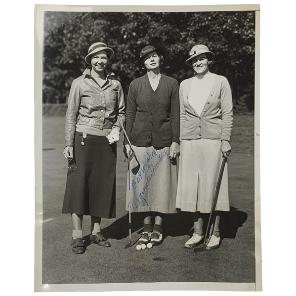 1934 Virginia Van Wie Signed Silver Gelatin Press Photograph U.S. Womens Amateur Golf Championship JSA ALOA
