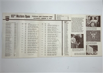 1968 Western Open Ticket & Pairing Sheet - Jack Nicklaus' Only Western Open Win