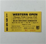 1968 Western Open Ticket & Pairing Sheet - Jack Nicklaus' Only Western Open Win