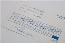 Jack Nicklaus Signed Used 1984 Honda Classic at TPC Eagle Trace Contestant Scorecard