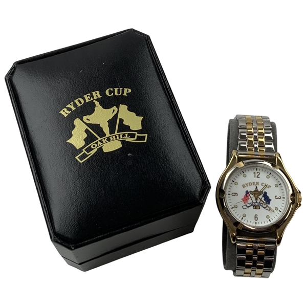1995 Ryder Cup at Oak Hill Two-Tone Wristwatch with Presentation Box New & Unused - Works