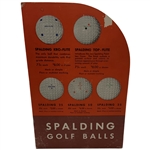 Vintage Spalding Golf Balls Cardboard Easel Back Advertising Display Sign