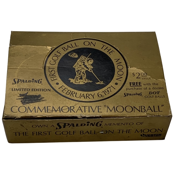 Spalding 1971 Commemorative Moonball Limited Edition Empty Cardboard Golf Ball Box