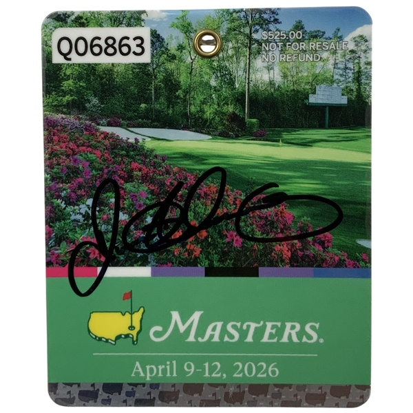 Rory Mcilroy Signed 2026 Masters SERIES Badge #Q06863 JSA ALOA