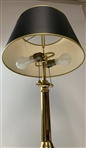 Professional Golfers' Association of America Polished Brass Table Lamp with Black Shade