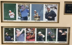 Framed Multi-Signed 2011 Nedbank Golf Challenge Sun City Pin Flag and Player Photo Display JSA ALOA