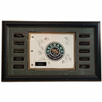 Framed 2012 Nedbank Golf Challenge Multi-Signed Commemorative Flag JSA ALOA