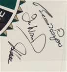 Framed 2012 Nedbank Golf Challenge Multi-Signed Commemorative Flag JSA ALOA