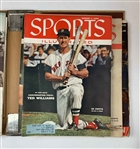 A Collection of 1954-1955 Sports Illustrated Magazines in Original Publisher Binders Including 1st Issue