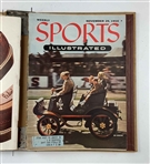 A Collection of 1954-1955 Sports Illustrated Magazines in Original Publisher Binders Including 1st Issue