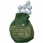 Augusta National Golf Club Logo Golf Balls and Knit Range Bag