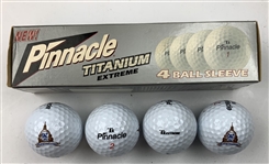 A Collection of Themed Collectible Golf Balls and Original Packaging including Dunlop Titleist Ram and Pinnacle