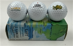 A Collection of Themed Collectible Golf Balls and Original Packaging including Dunlop Titleist Ram and Pinnacle