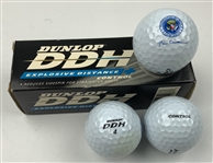 A Collection of Themed Collectible Golf Balls and Original Packaging including Dunlop Titleist Ram and Pinnacle