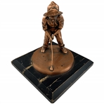 Balfour Pinehurst Country Club Putter Boy Copper Finished Metal Statue