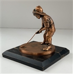 Balfour Pinehurst Country Club Putter Boy Copper Finished Metal Statue