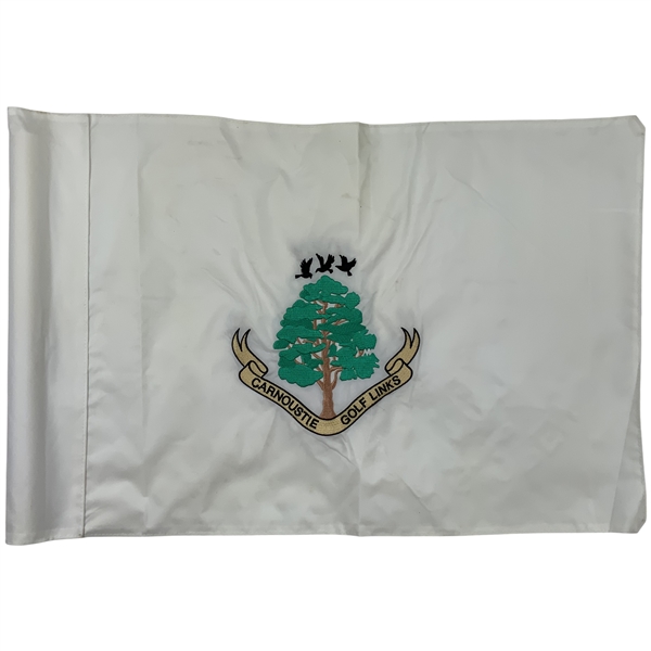 Carnoustie Golf Links Embroidered White Pin Flag