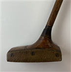 Antique Walter J Travis Hickory Shaft Wooden Putter