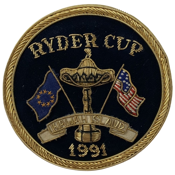 1991 Ryder Cup Kiawah Island Hand-Embroidered Bullion Blazer Patch