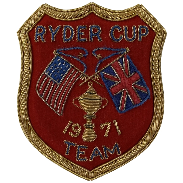 1971 Ryder Cup Team Gold Bullion Embroidered Blazer Patch