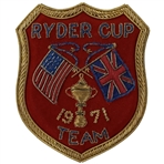 1971 Ryder Cup Team Gold Bullion Embroidered Blazer Patch
